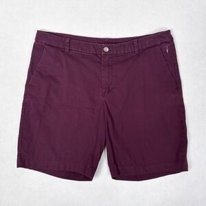 Lululemon Commission Short Slim Chino Mens 36 Burgundy 9 Inch Inseam